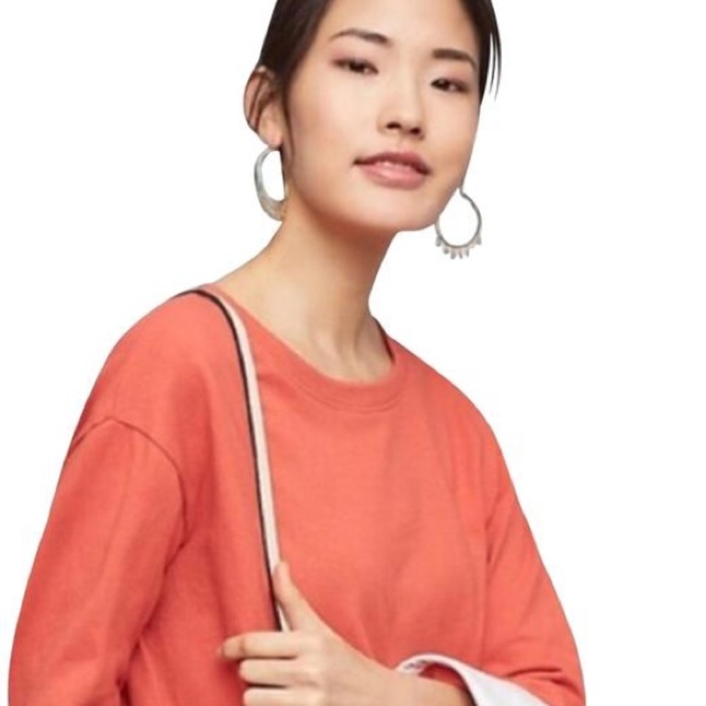NWT Anthropologie Eri + Ali Orange Sweatshirt